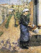 Dish washing woman Camille Pissarro